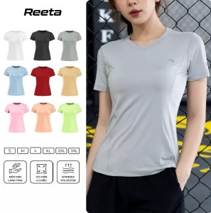 Áo Thun Thể Thao Nữ Ngắn Tay Cổ Tròn Reeta A3003