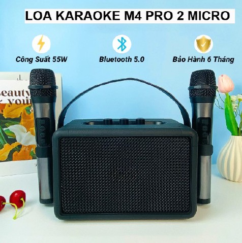 Loa Bluetooth Kèm Mic Hát Karaoke M4 Pro KilBurn II Pro