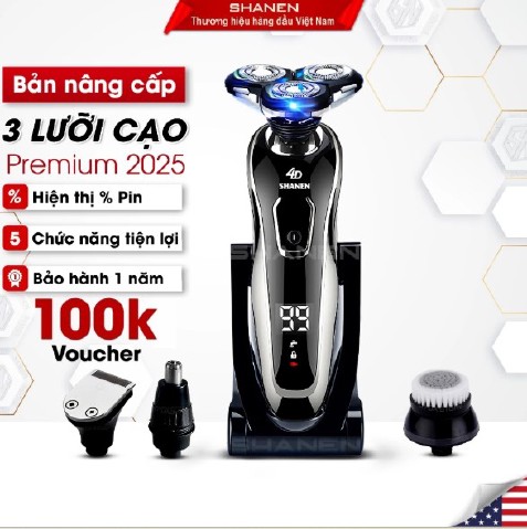 Máy cạo râu đa năng 3 lưỡi kép SHANEN
