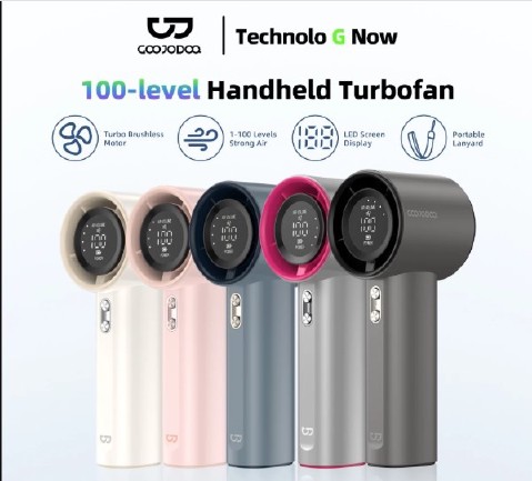 Quạt Mini GOOJODOQ Cầm Tay 100 Cấp Độ Gió