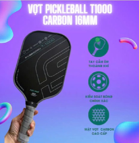 T1000 Poseidon – Siêu phẩm vợt Pickleball sợi carbon được USAPA phê duyệt